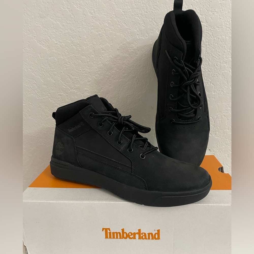 Timberland Allston Mid Sneakers in Black Nubuck - Mens Size 10.5 (TB0A69V5EQ4)